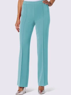 Pantalon costume avec jambes larges et ceinture élastique