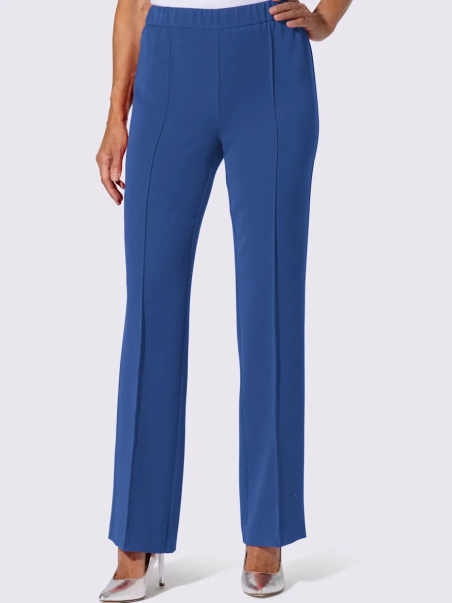 Pantalon costume avec jambes larges et ceinture élastique