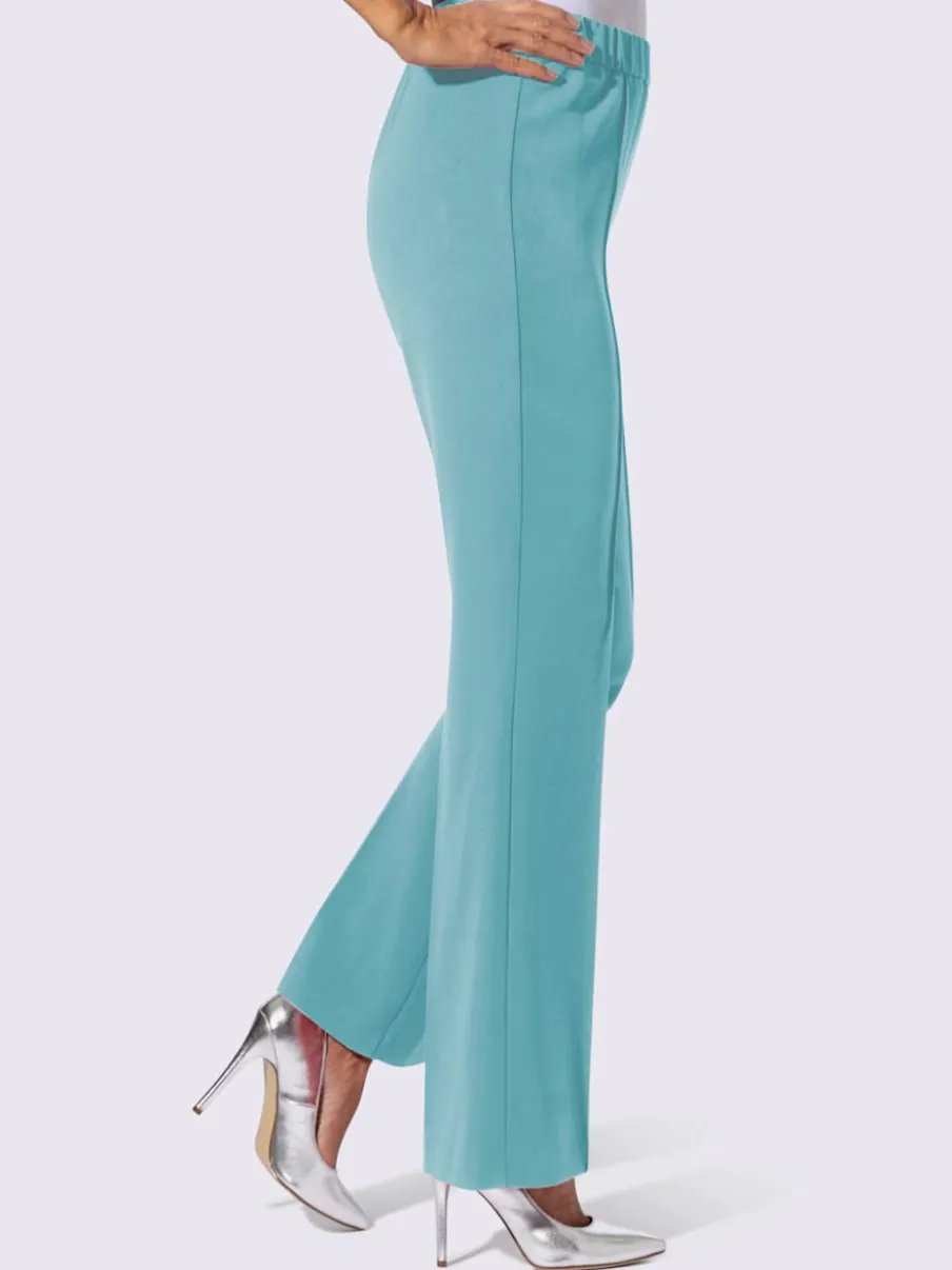 Pantalon costume avec jambes larges et ceinture élastique