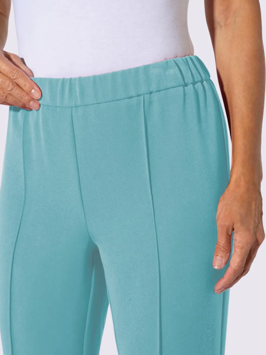 Pantalon costume avec jambes larges et ceinture élastique