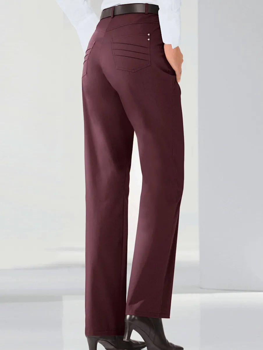 Pantalon coupe droite à traitement nano avec poches et passants