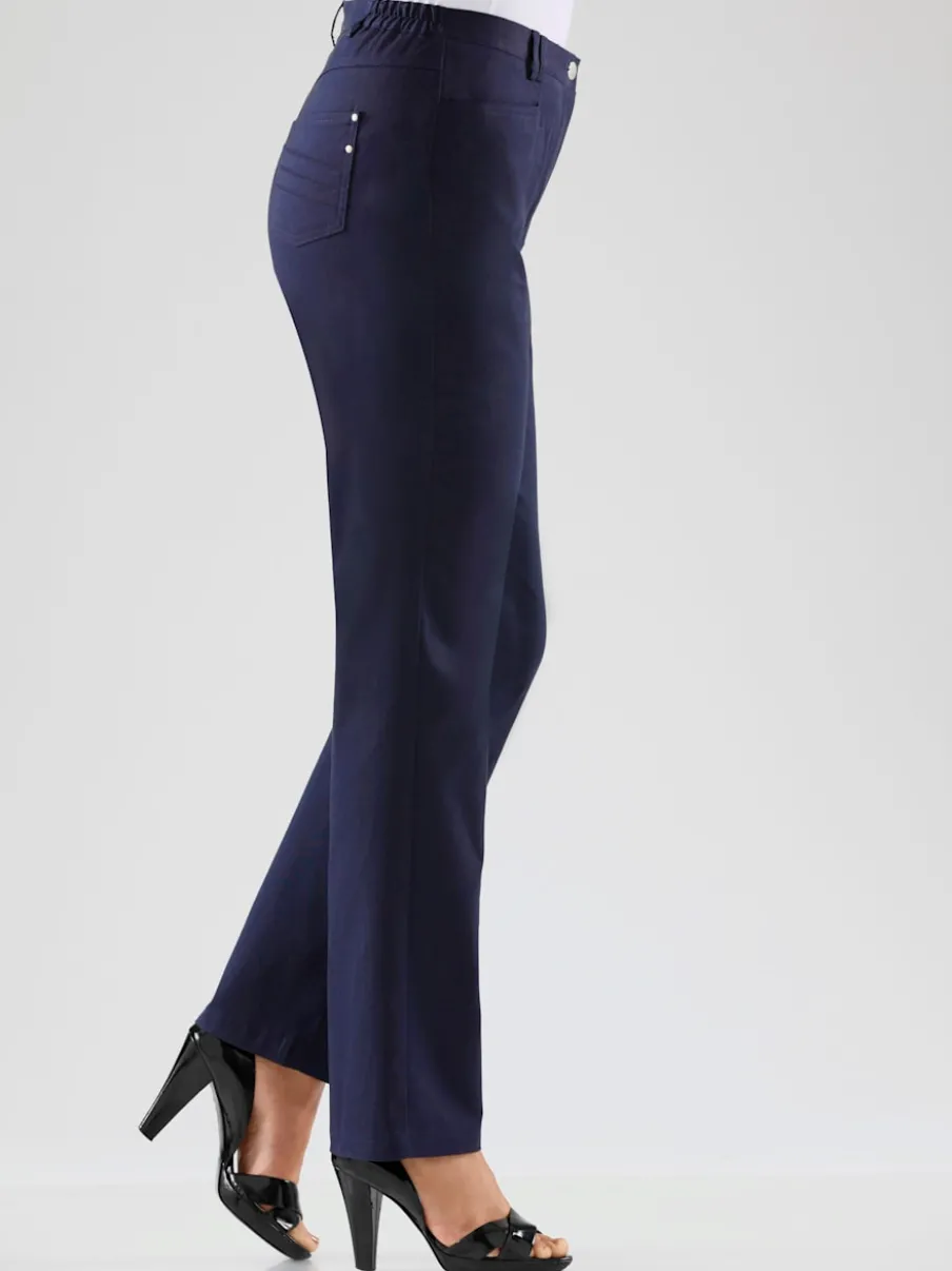 Pantalon coupe droite à traitement nano avec poches et passants