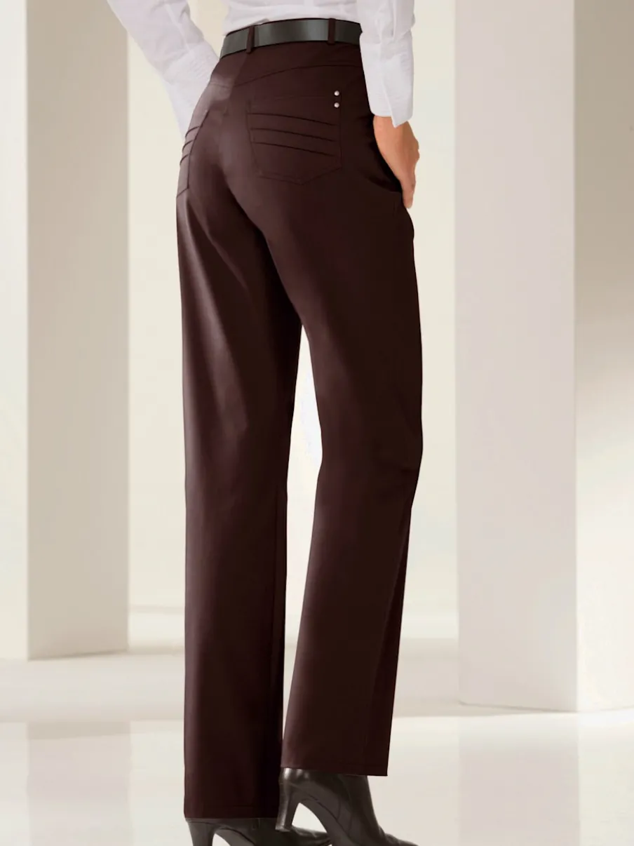 Pantalon coupe droite à traitement nano avec poches et passants