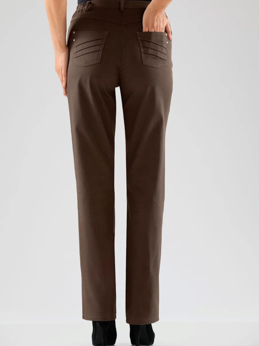 Pantalon coupe droite à traitement nano avec poches et passants