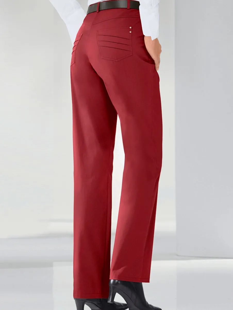 Pantalon coupe droite à traitement nano avec poches et passants