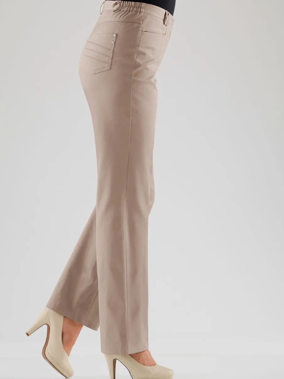 Pantalon coupe droite à traitement nano avec poches et passants