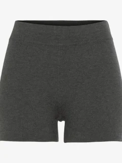 Pantalon court en tricot doux avec logo brodé et finition agréable