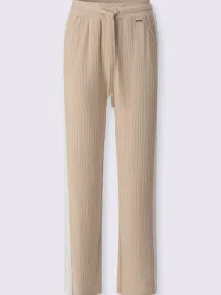 Pantalon côtelé confortable avec ceinture élastique et empiècements sportifs