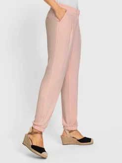 Pantalon décontracté avec ceinture élastique et poches latérales