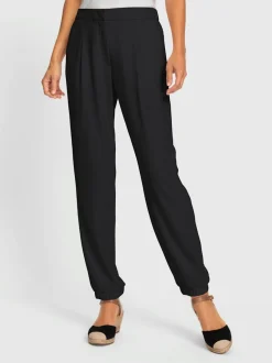 Pantalon décontracté avec ceinture élastique et poches latérales