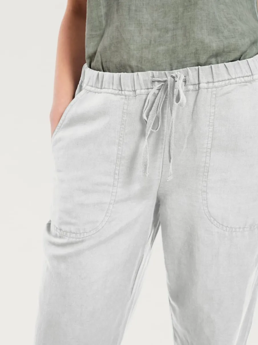 Pantalon décontracté à poches avec jambes larges