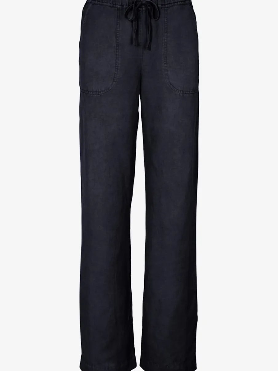Pantalon décontracté à poches avec jambes larges