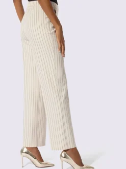 Pantalon de costume fluide avec rayures et jambes amples