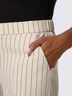 Pantalon de costume fluide avec rayures et jambes amples