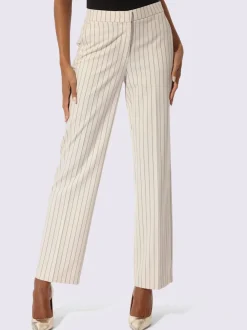Pantalon de costume fluide avec rayures et jambes amples