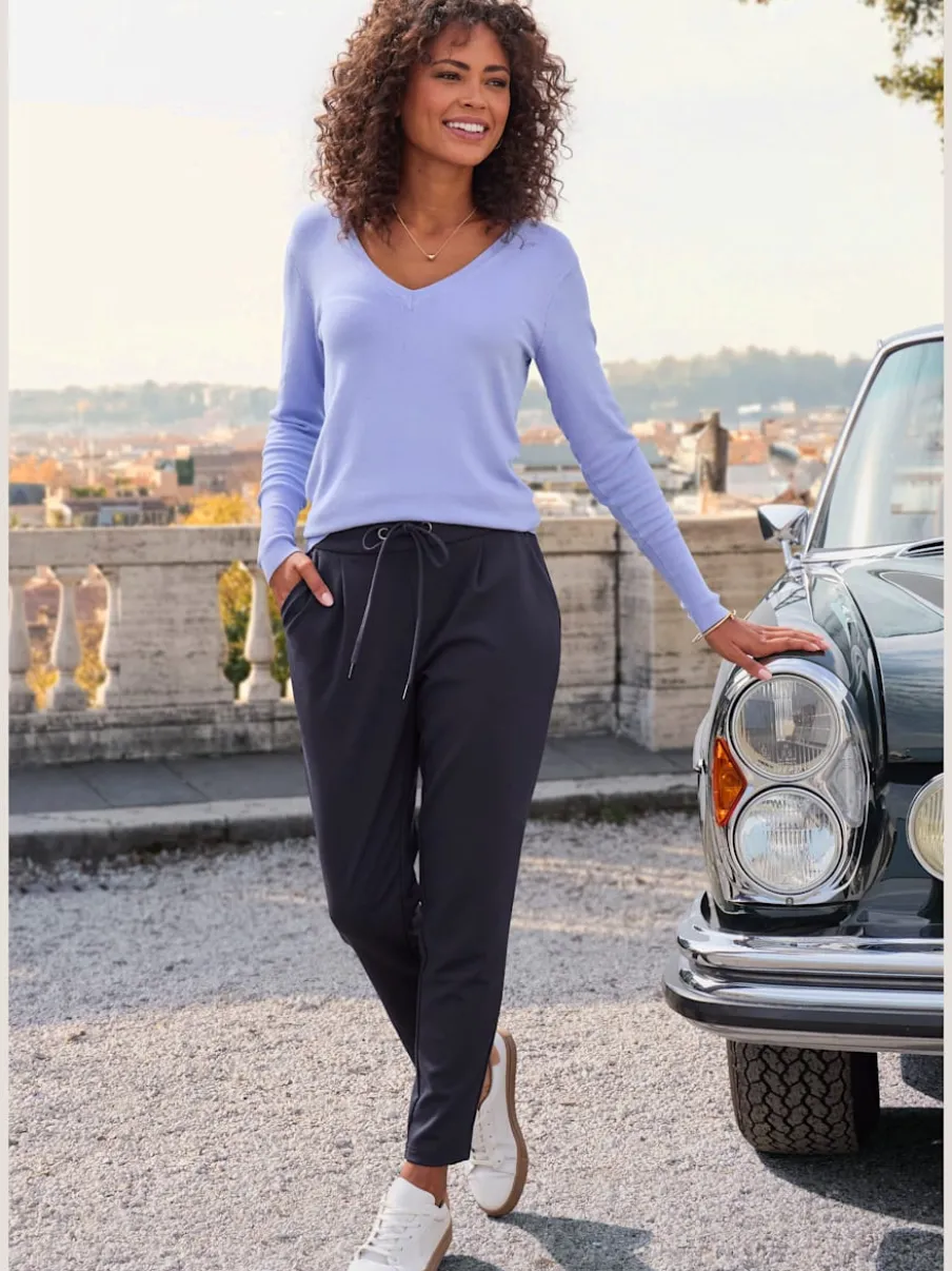 Pantalon de jogging avec ceinture élastique et poches latérales