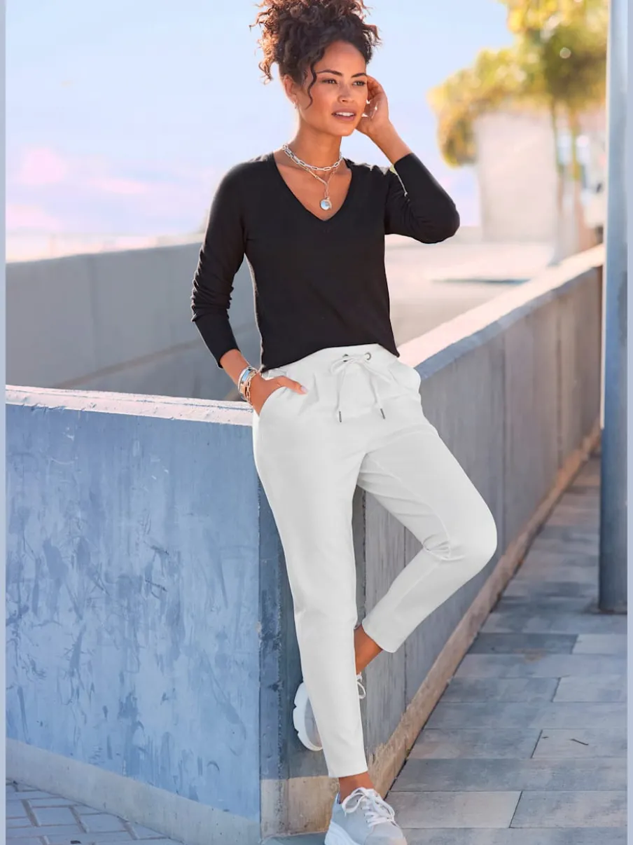 Pantalon de jogging avec ceinture élastique et poches latérales