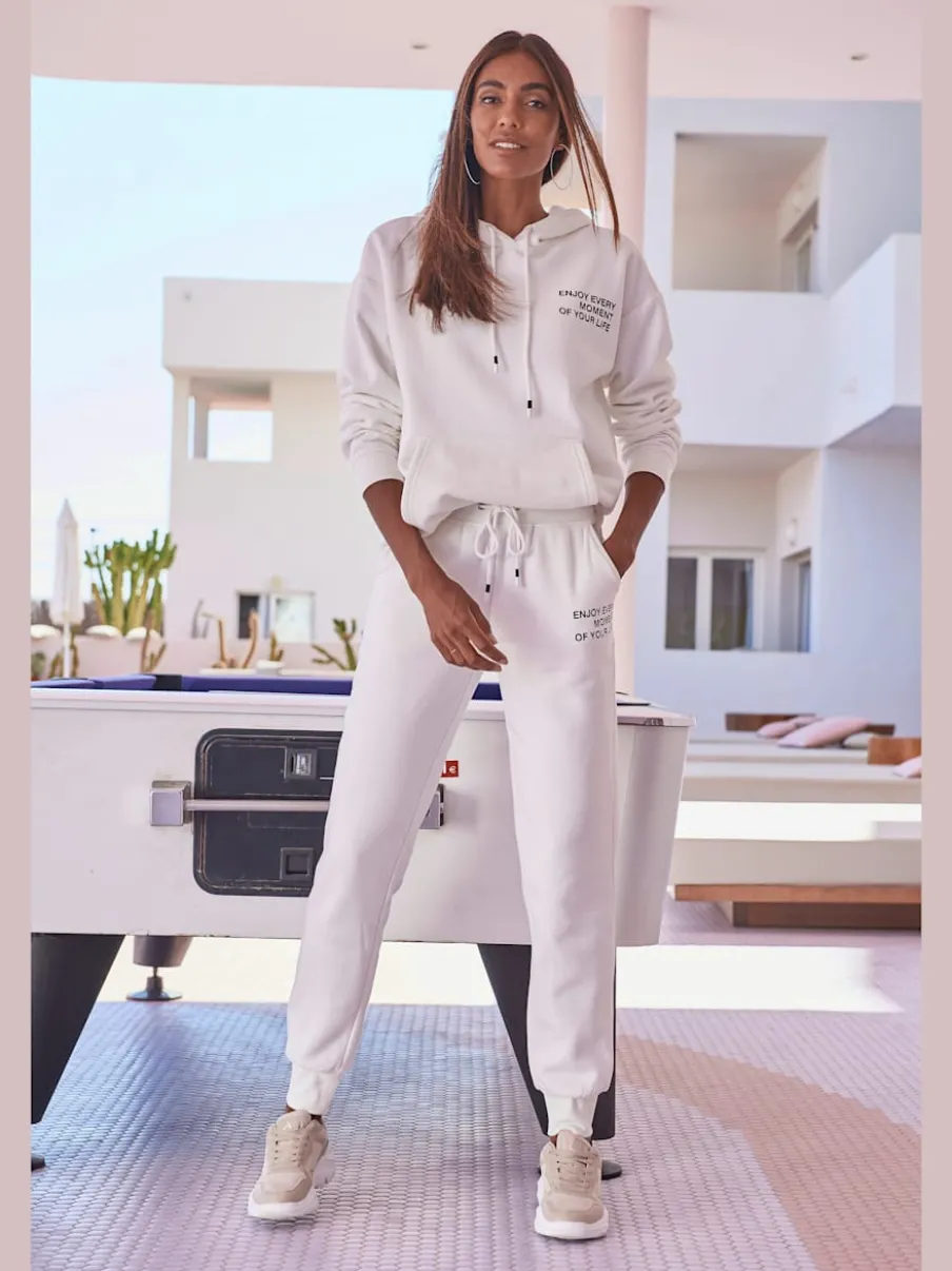 Pantalon de jogging avec imprimé en matière douce et confortable