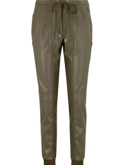 Pantalon de jogging en synthétique avec ceinture élastique et poches