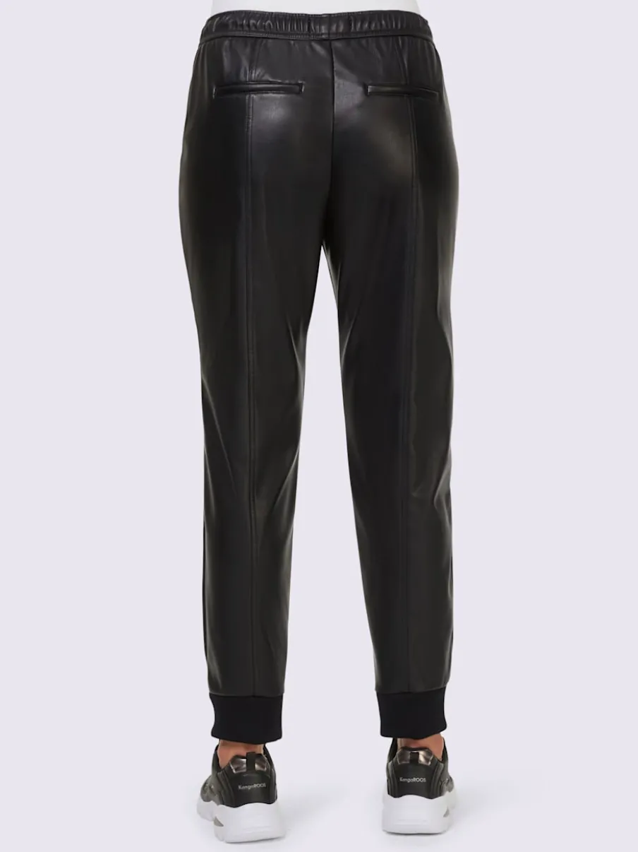Pantalon de jogging en synthétique avec ceinture élastique et poches