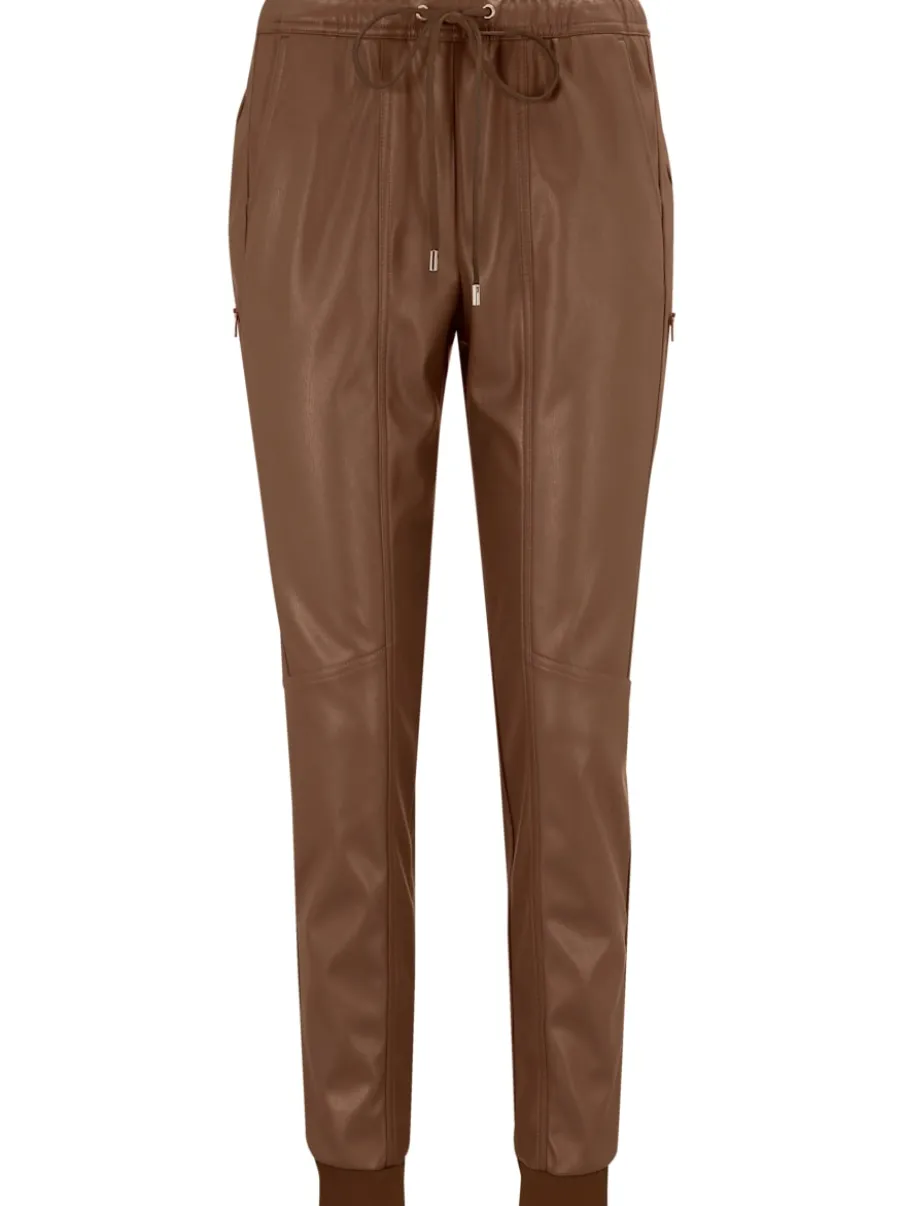 Pantalon de jogging en synthétique avec ceinture élastique et poches