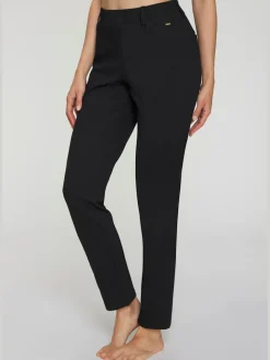 Pantalon de jogging à motifs avec jambes étroites et taille haute