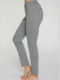Pantalon de jogging à motifs avec jambes étroites et taille haute