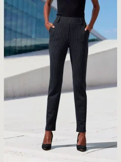 Pantalon de jogging à motifs avec jambes étroites et taille haute