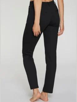 Pantalon de jogging à motifs avec jambes étroites et taille haute