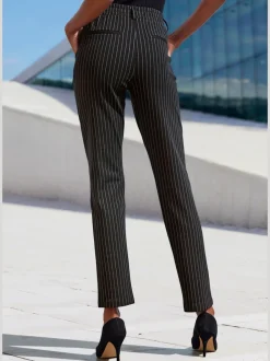 Pantalon de jogging à motifs avec jambes étroites et taille haute