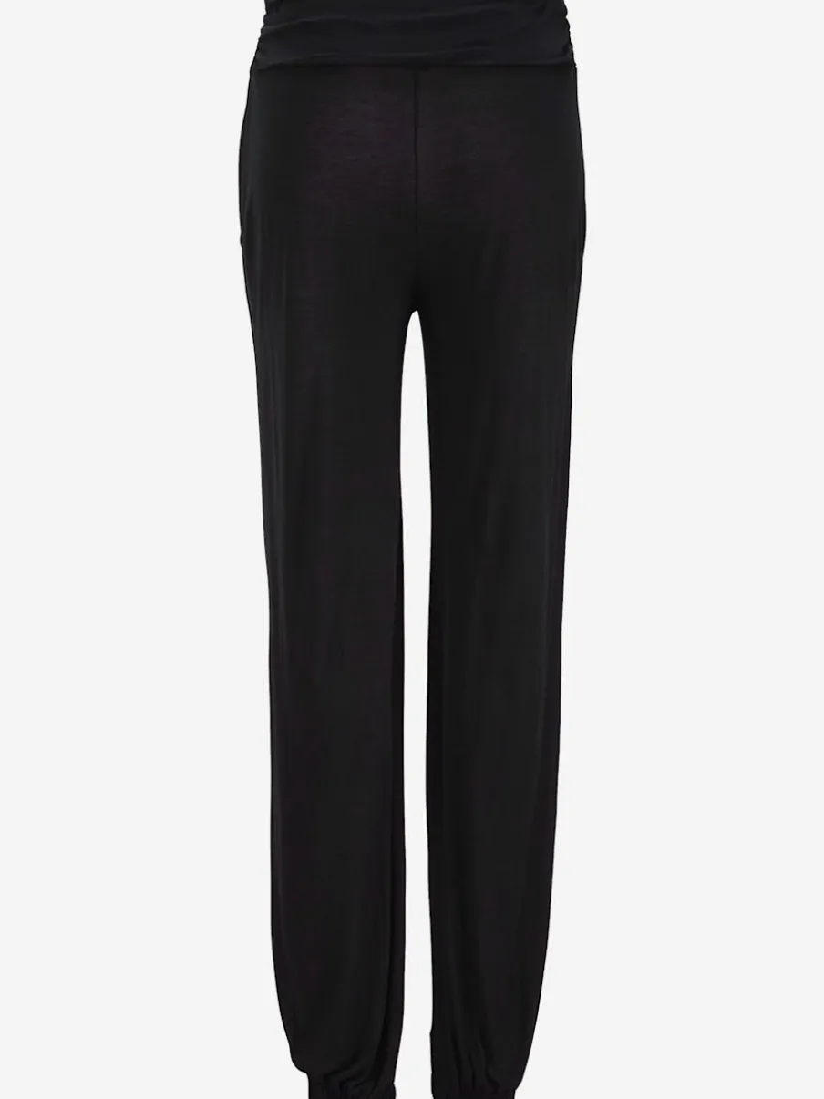 Pantalon de plage à ceinture large avec poches latérales et boutons décoratifs