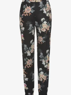 Pantalon de plage en jersey avec imprimé floral et poches latérales