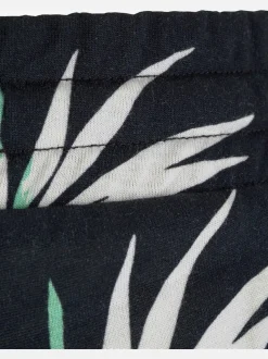 Pantalon de plage à imprimé tropical avec poches fendues