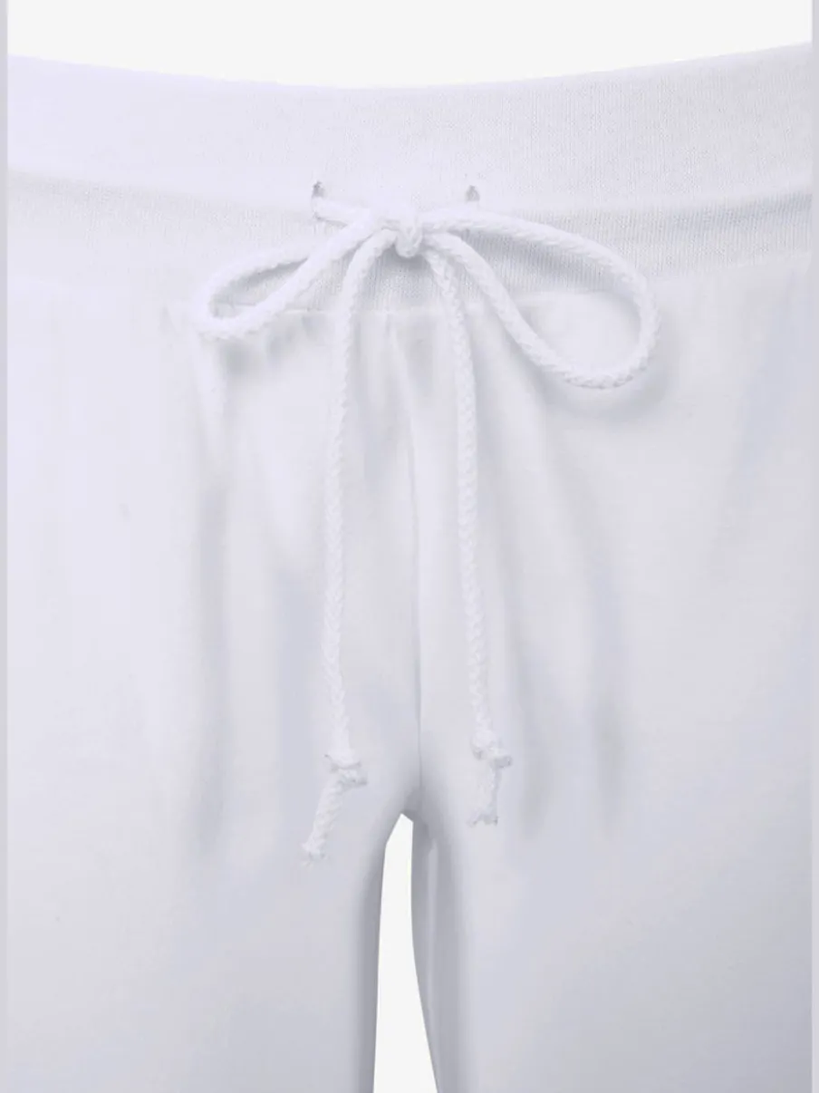 Pantalon de plage léger 7/8 en coton avec ceinture élastique