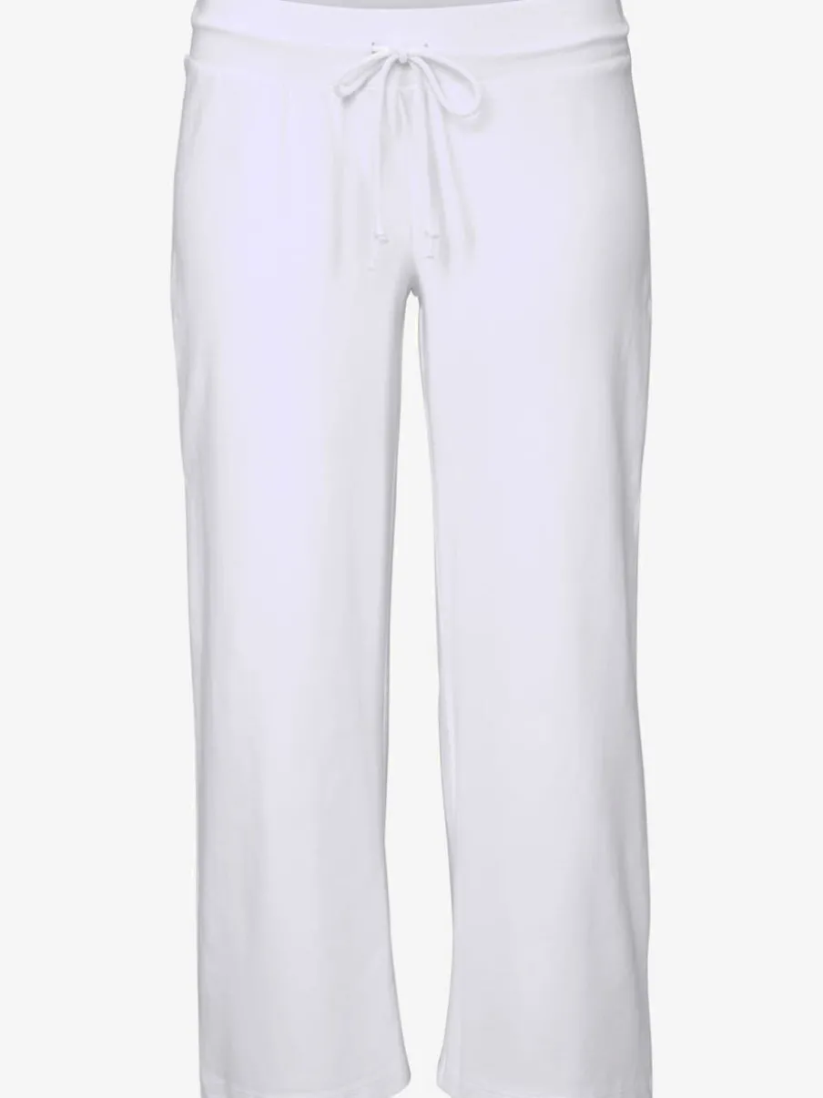 Pantalon de plage léger 7/8 en coton avec ceinture élastique