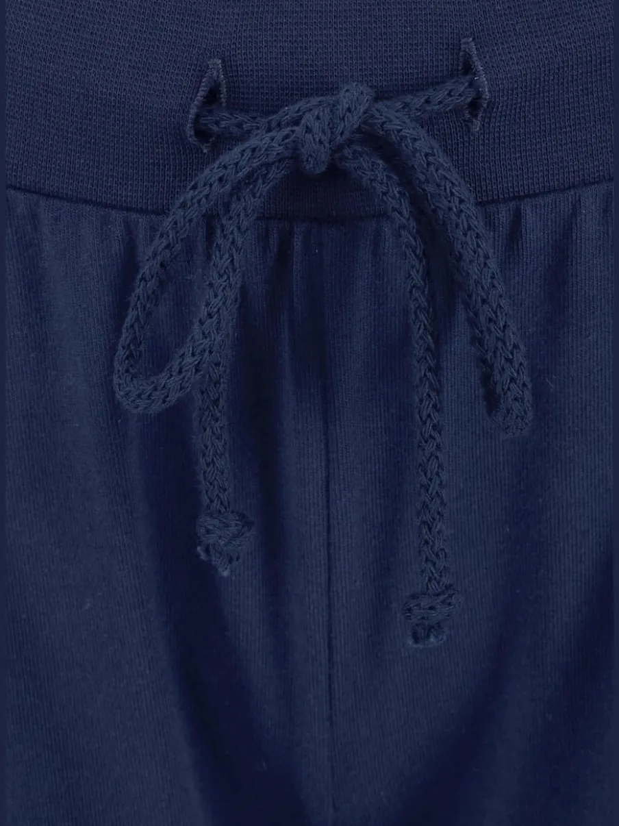 Pantalon de plage léger 7/8 en coton avec ceinture élastique
