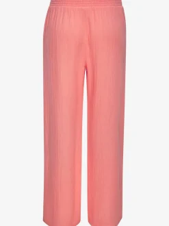 Pantalon de plage léger en pur coton à taille élastique