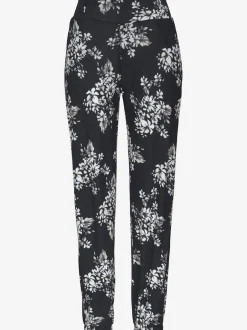 Pantalon de plage léger à motifs floraux avec ceinture élastique