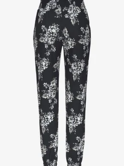 Pantalon de plage léger à motifs floraux avec ceinture élastique