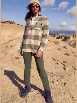 Pantalon de randonnée extensible à taille élastique et poches zippées