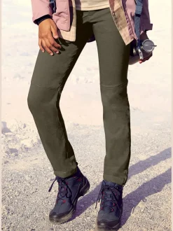 Pantalon de randonnée extensible à taille élastique et poches zippées