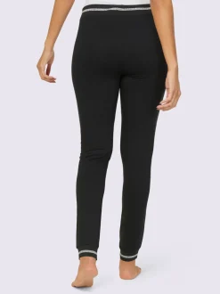 Pantalon de sport en matière sweat avec rayures brillantes