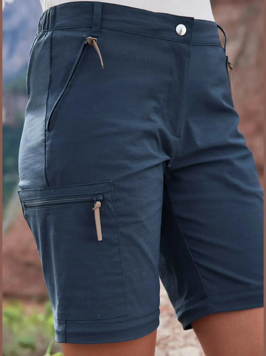 Pantalon de trekking avec jambes amovibles et poches zippées