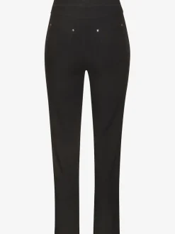 Pantalon doux à bords-côtes et taille élastique ajustable