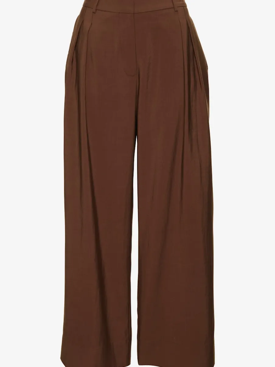 Pantalon d'été chic avec pinces et poches latérales