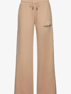 Pantalon détente large avec ceinture élastique et rayures latérales