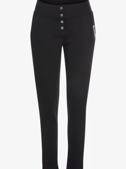 Pantalon détente molletonné à poches et boutons-pression
