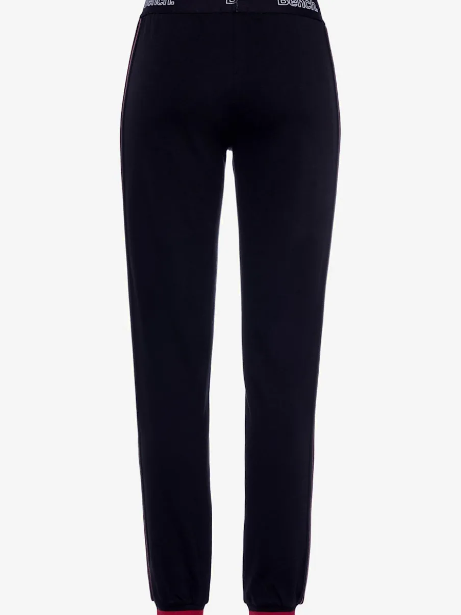 Pantalon détente rayé avec poches et bords-côtes