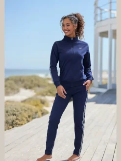 Pantalon détente à rayures latérales avec ceinture élastique et poches