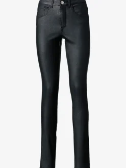 Pantalon effet ventre plat avec coupe skinny et brillance raffinée